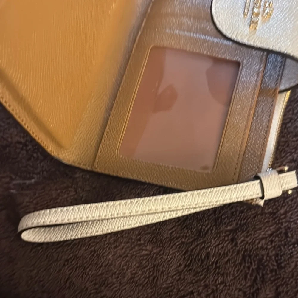 Coach Gold and Cream Wristlet - Picture 7 of 10